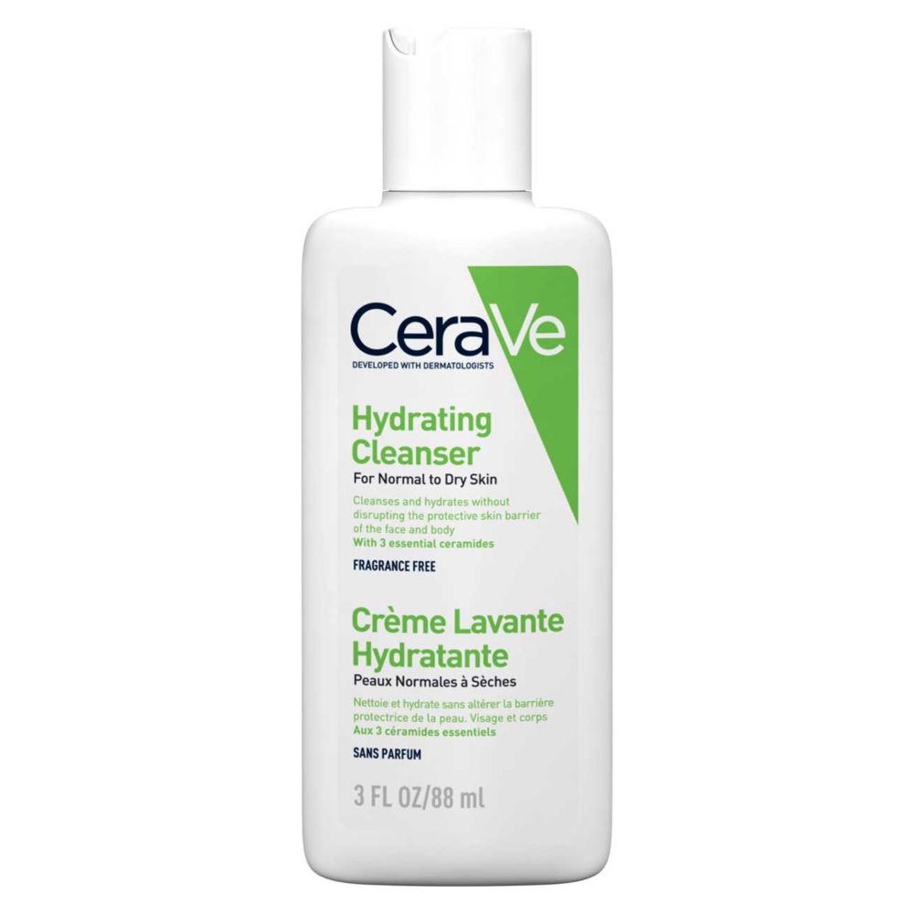 CeraVe Travel Size Hydrating Cleanser 88ml bottle