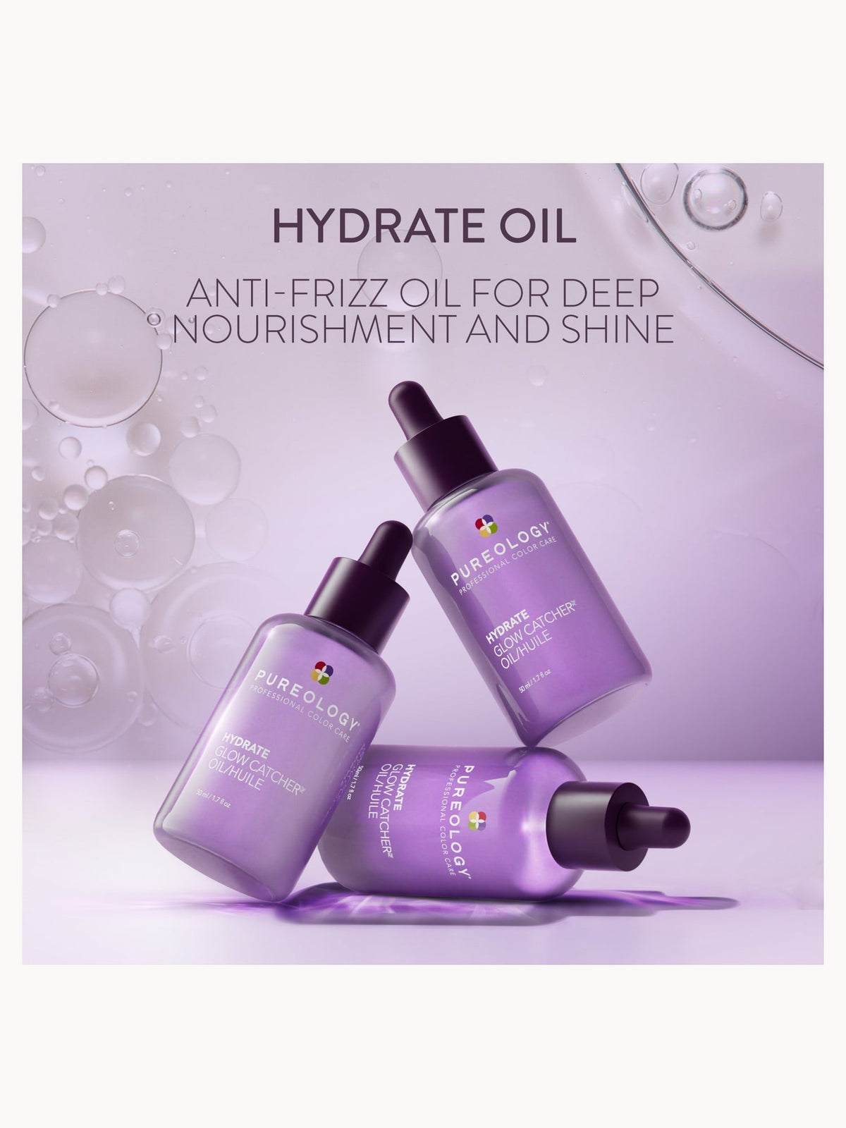Pureology Hydrate Glow Catcher Hydrating Hair Oil 50ml – brand image 2