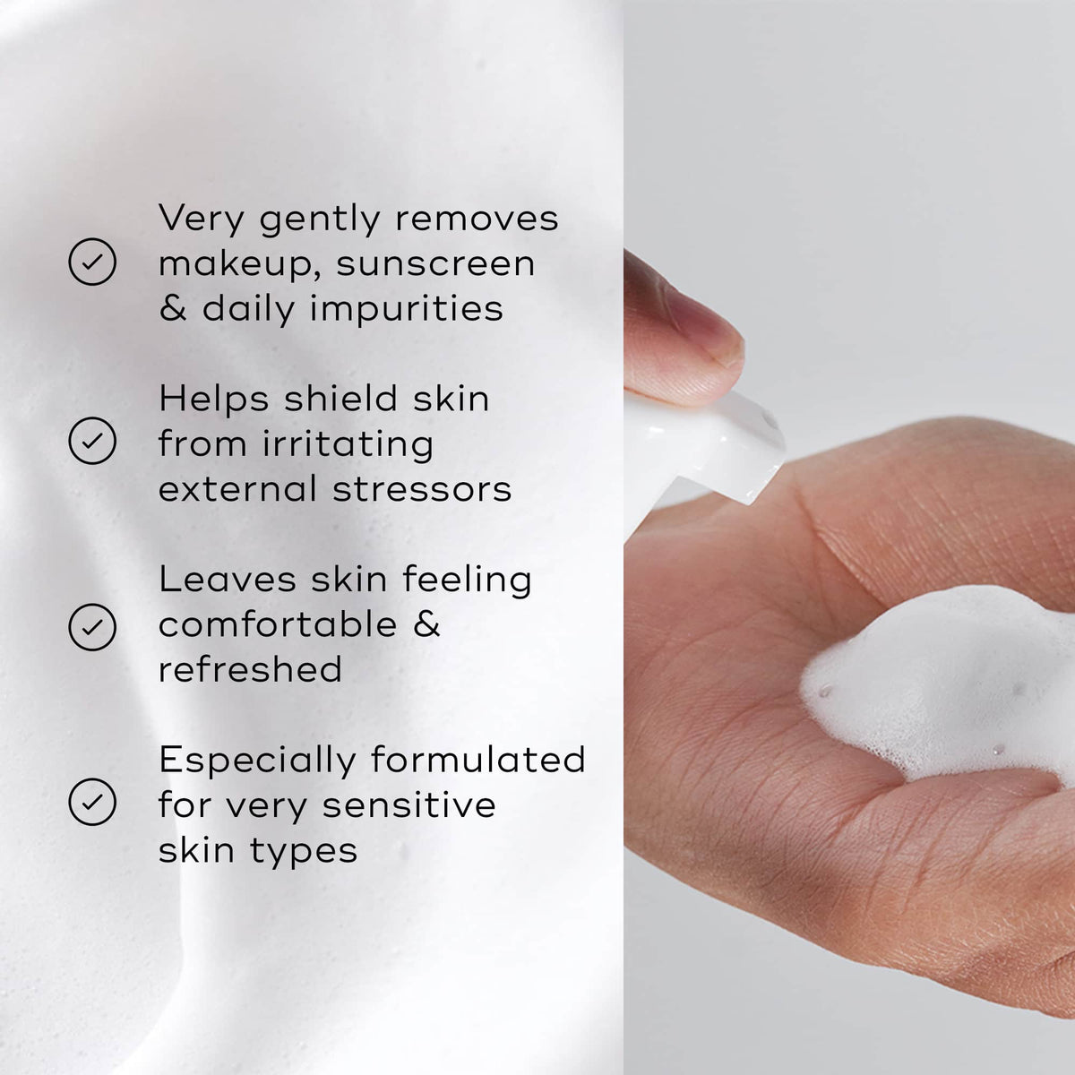 Medik8 Gentle Cleanse benefits - gently removes make-up, sunscreen and daily impurities, formulated for very sensitive skin