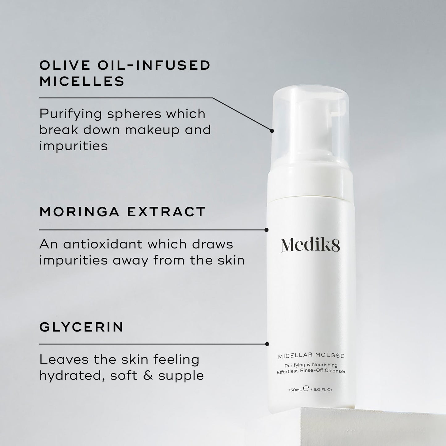 Medik8 Micellar Mousse key ingredients