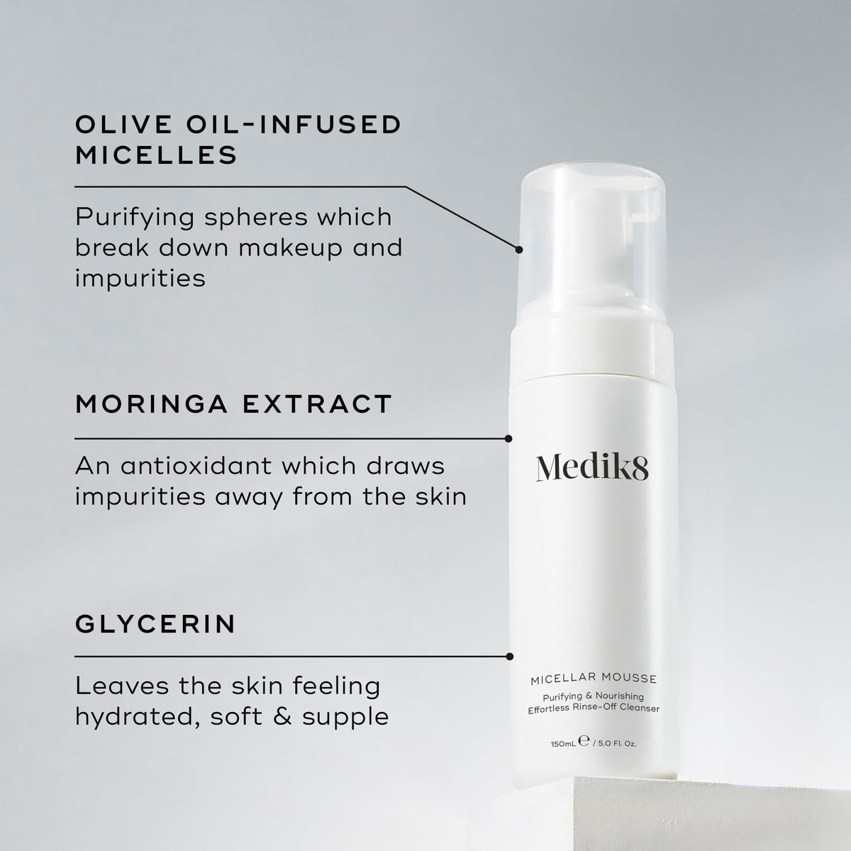 Medik8 Micellar Mousse key ingredients