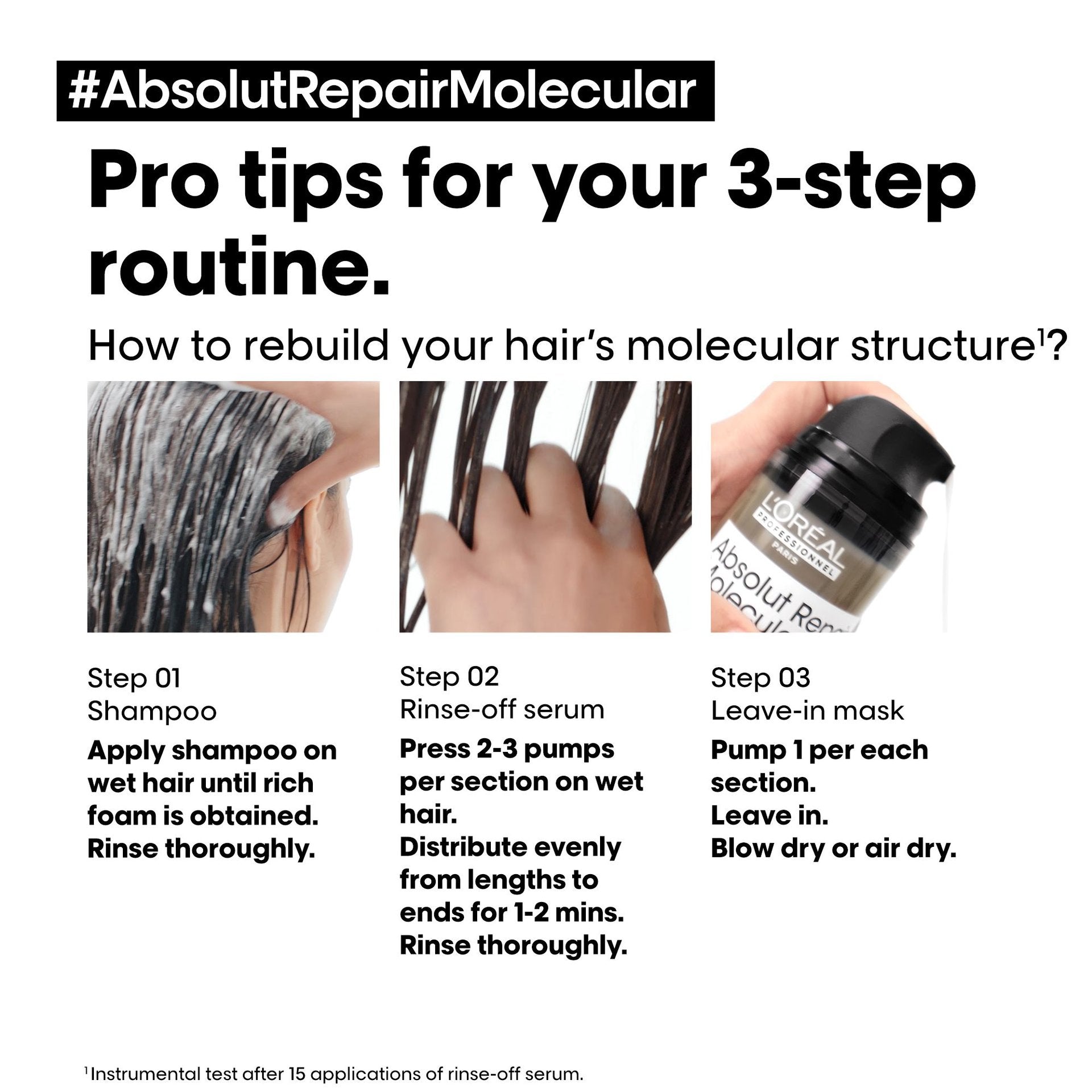L'Oréal Professionnel Absolut Repair Molecular Shampoo routine