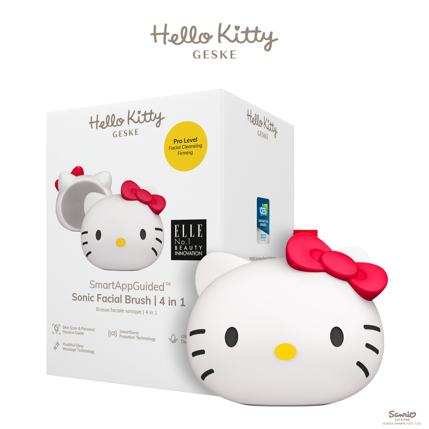 GESKE Hello Kitty Sonic Facial Brush 4 in 1