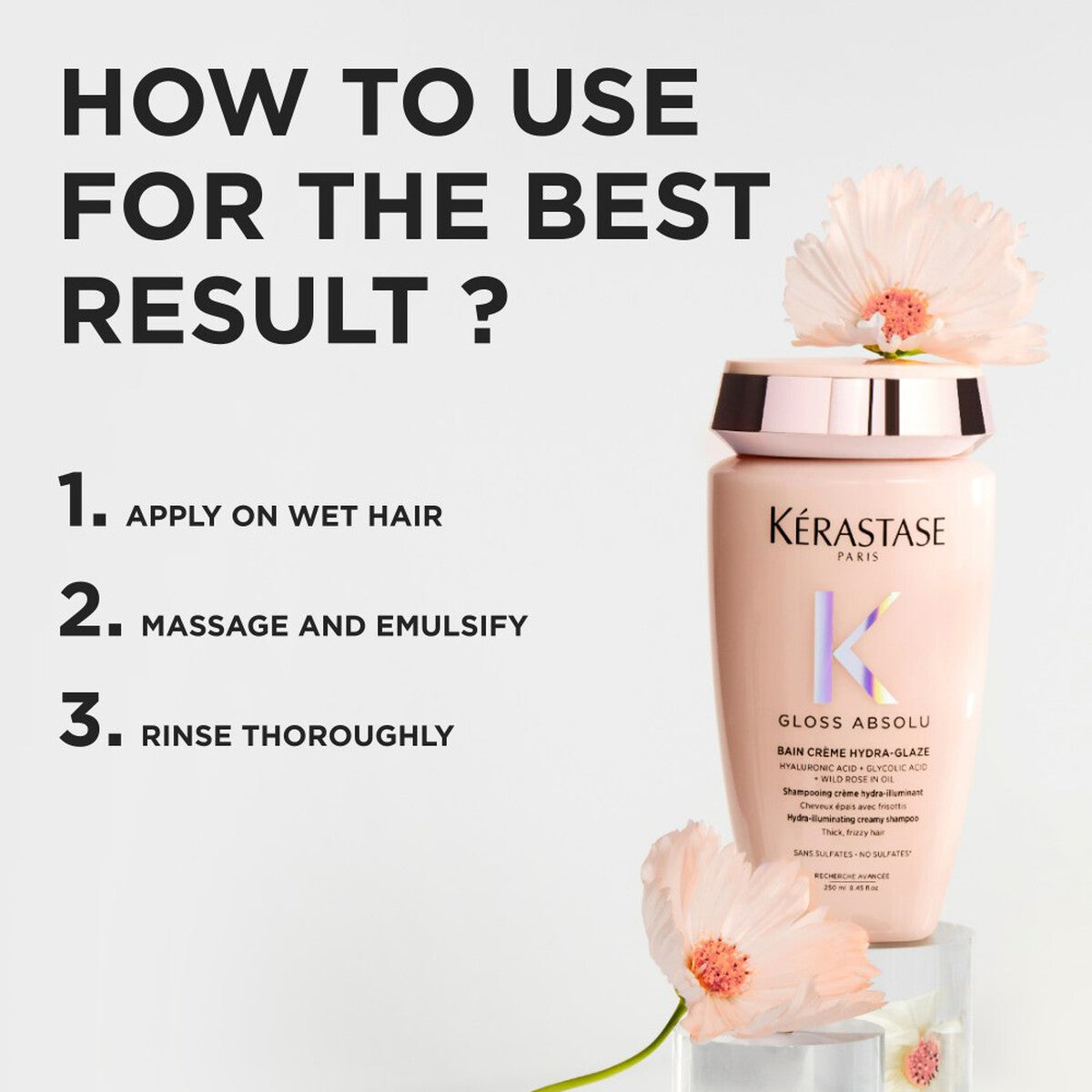 Kerastase Gloss Absolu Bain Creme Hydra-Glaze Shampoo 250ml