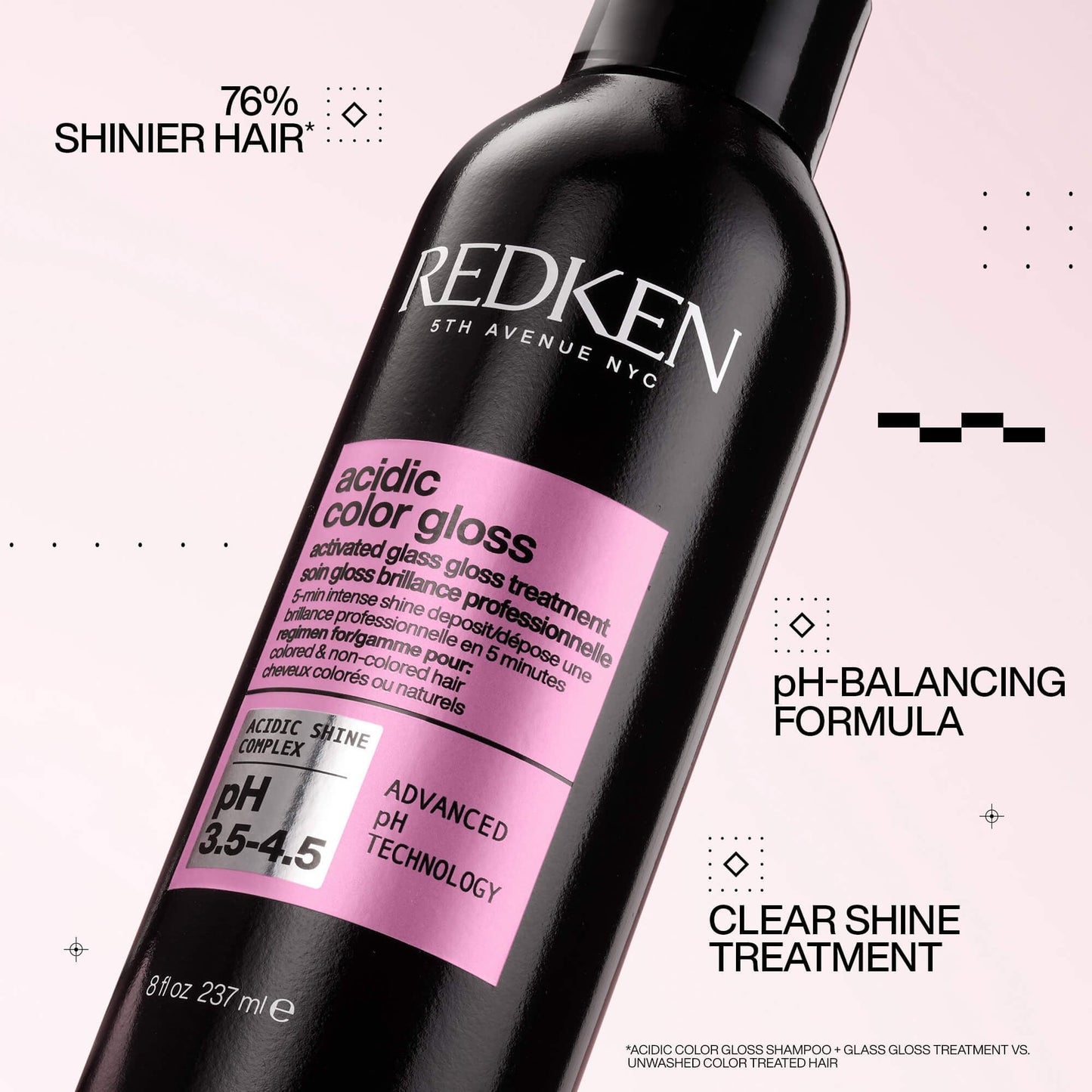 Redken Acidic Color Gloss Glass Treatment benefits - glass-like shine