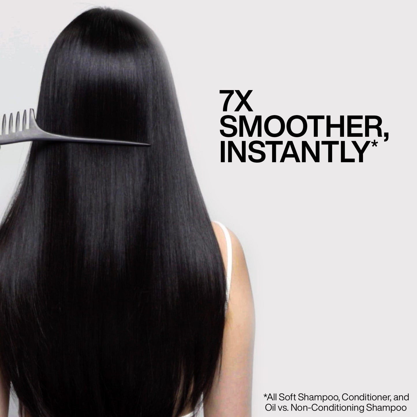 Redken All Soft 7x smoother hair result