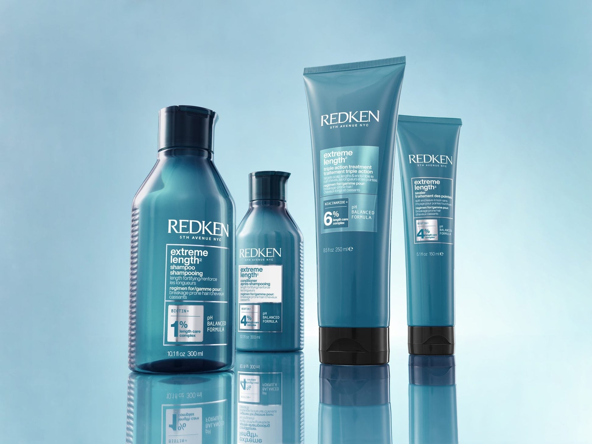 Redken Extreme Length shampoo conditioner mask and leave-in