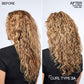 Redken Sculpting Curl Gel before and after - defined curls