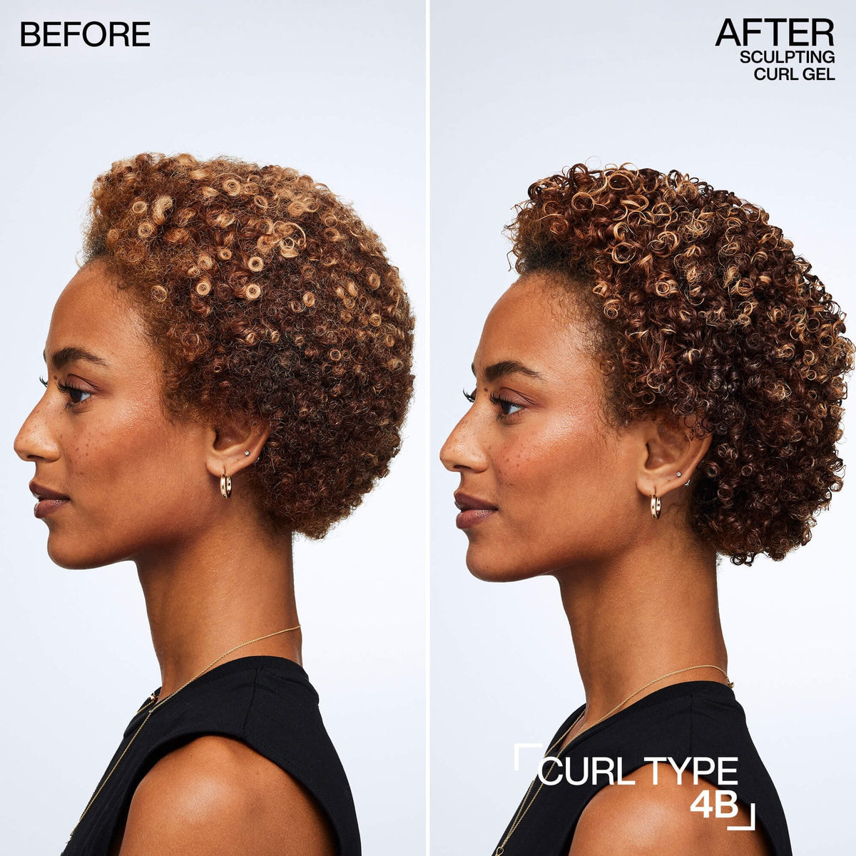 Redken Sculpting Curl Gel before and after results